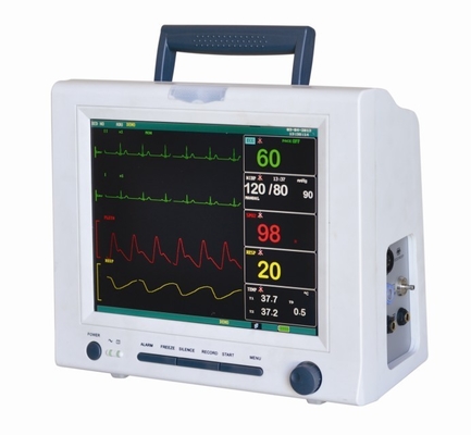 Monitor paziente di parametro multi- portatile dell'ospedale con ECG, RESP, NIBP, SPO2