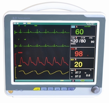 monitor paziente portatile dell'esposizione di forme d'onda di 7-Lead ECG con la tecnica di Digital SpO2